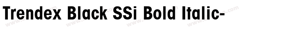 Trendex Black SSi Bold Italic字体转换